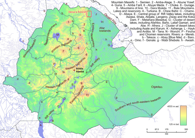 Äthiopien Landschaftsgeographie